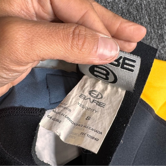 Bare Sports Velocity Wetsuit Womens Full Length Grey Yellow Scuba Snorkel 3/2‎ - Picture 13 of 13